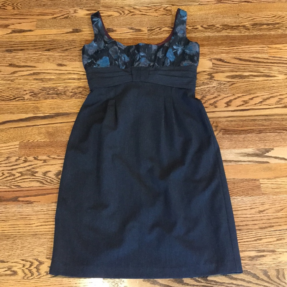 Nanette Lepore Charcoal Dress with Turquoise, 6